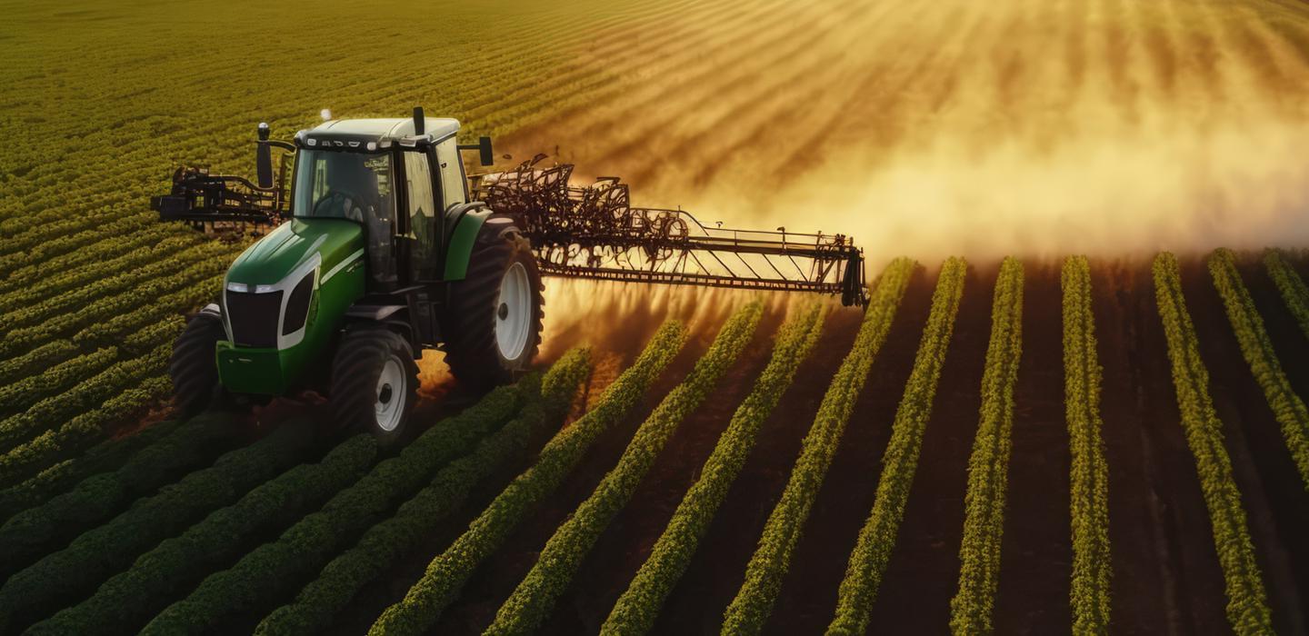 Applied Industrial Technology - Tractor in a field of crops